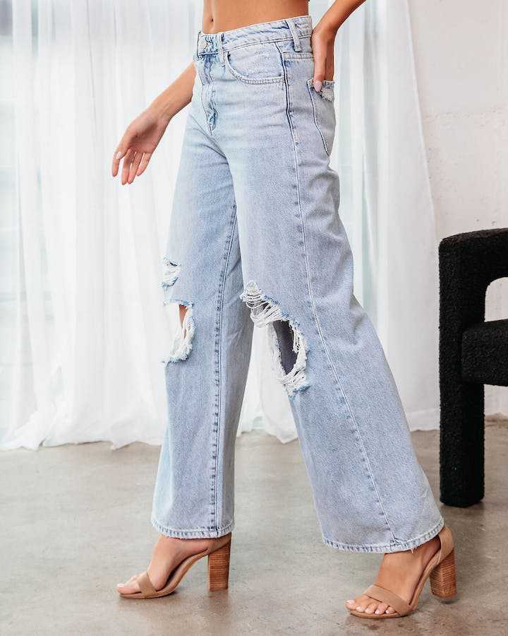 Jeans déchirés amincissants pour femmes