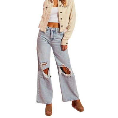 Jeans déchirés amincissants pour femmes