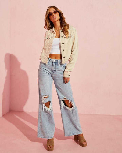 Jeans déchirés amincissants pour femmes