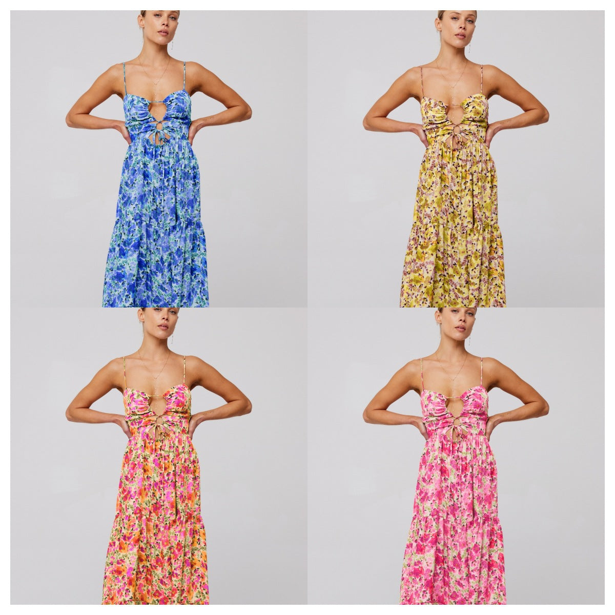 robe multicolore à coutures  imprimées