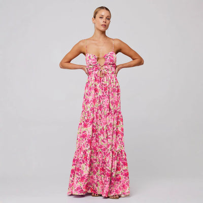 robe multicolore à coutures  imprimées