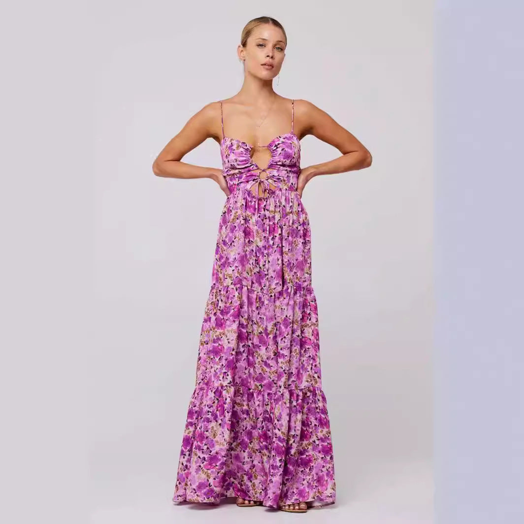 robe multicolore à coutures  imprimées